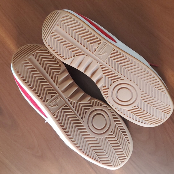 Red Puma California sneakers gum sole size 11 mens - Picture 7 of 10